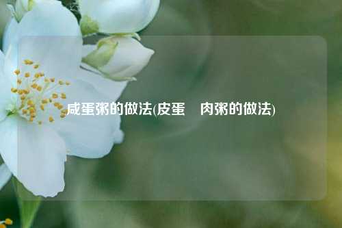 咸蛋粥的做法(皮蛋廋肉粥的做法)